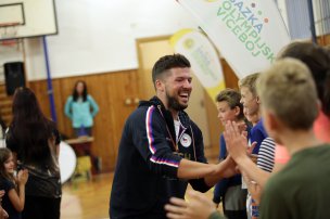 Olympijský trénink s Kubou Tomečkem na ZŠ Plumlov
