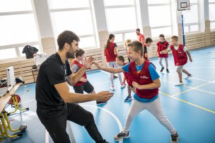 Olympijský trénink s Davidem Svobodou na ZŠ Meziboří