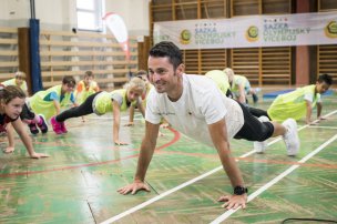 Olympijský trénink s Jirkou Ježkem na ZŠ J.Matiegky Mělník