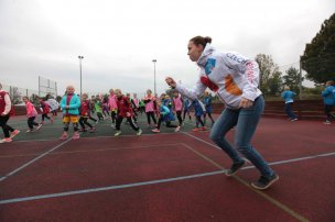 Olympijský trénink s Ivetou Vacenovskou na ZŠ Polešovice