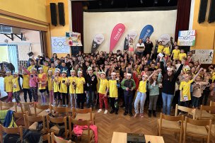 Olympijský trénink s Denisou Helceletovou na ZŠ Mirovice