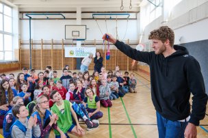 Olympijský trénink s Lukášem Rohanem na ZŠ Hostivař, Kozinova